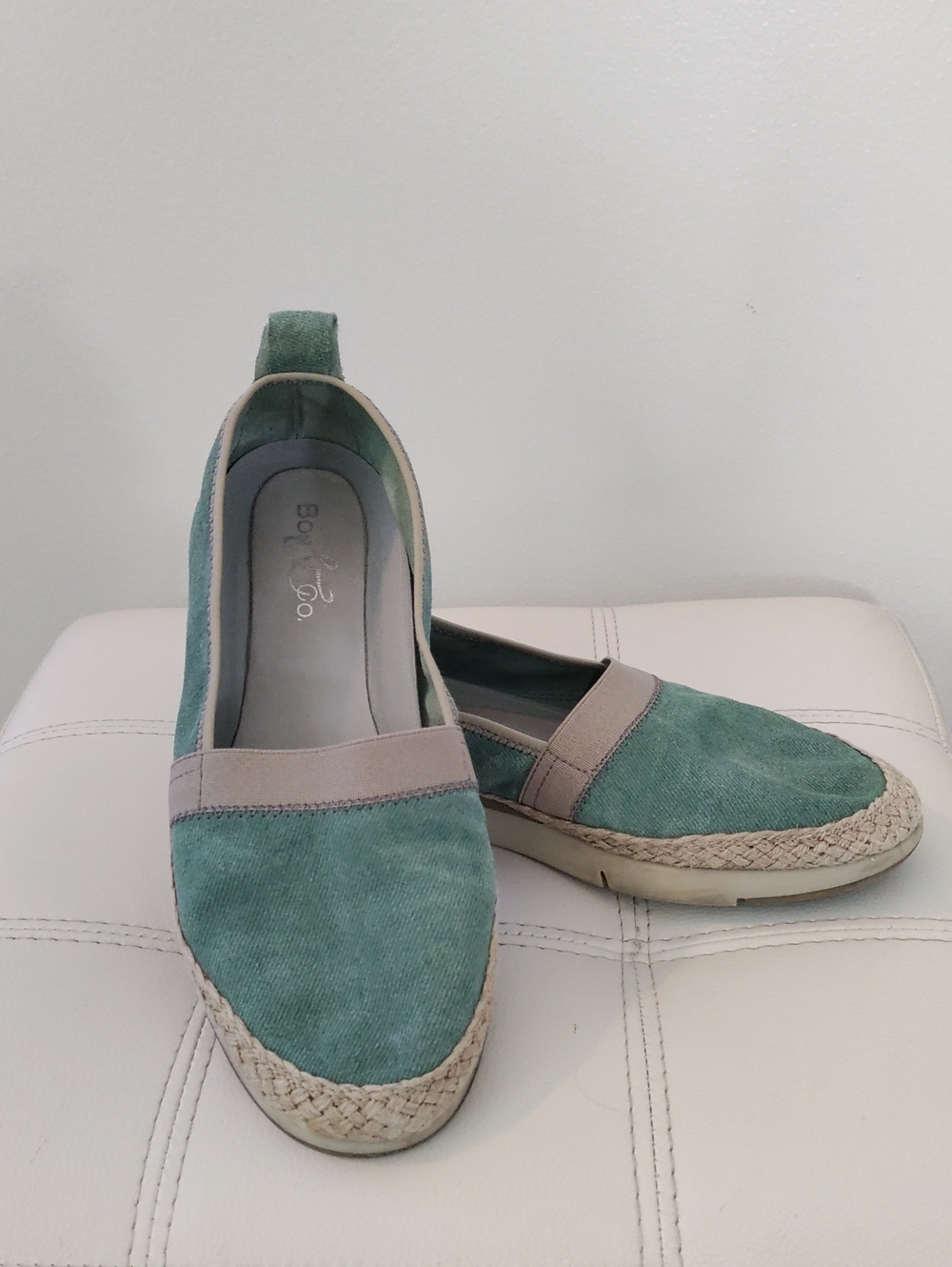 NEW BOS. & CO. Slip on shoe in Salvia Green  - EUR Size 40